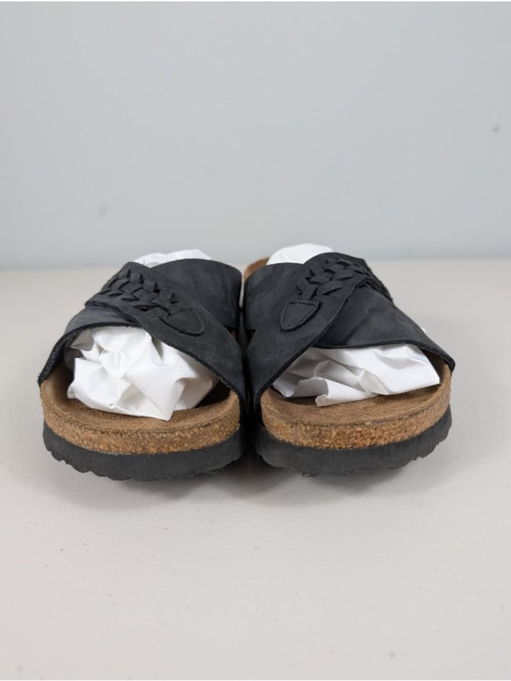 Papillio Daytona sandals leather straps in black women's size 6